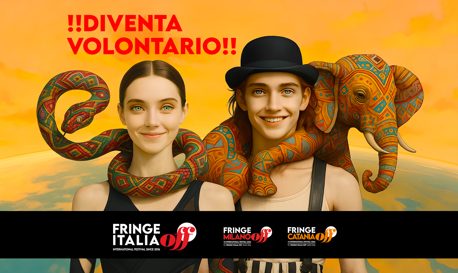 visual news DIVENTA VOLONTARIO artisti 202 black