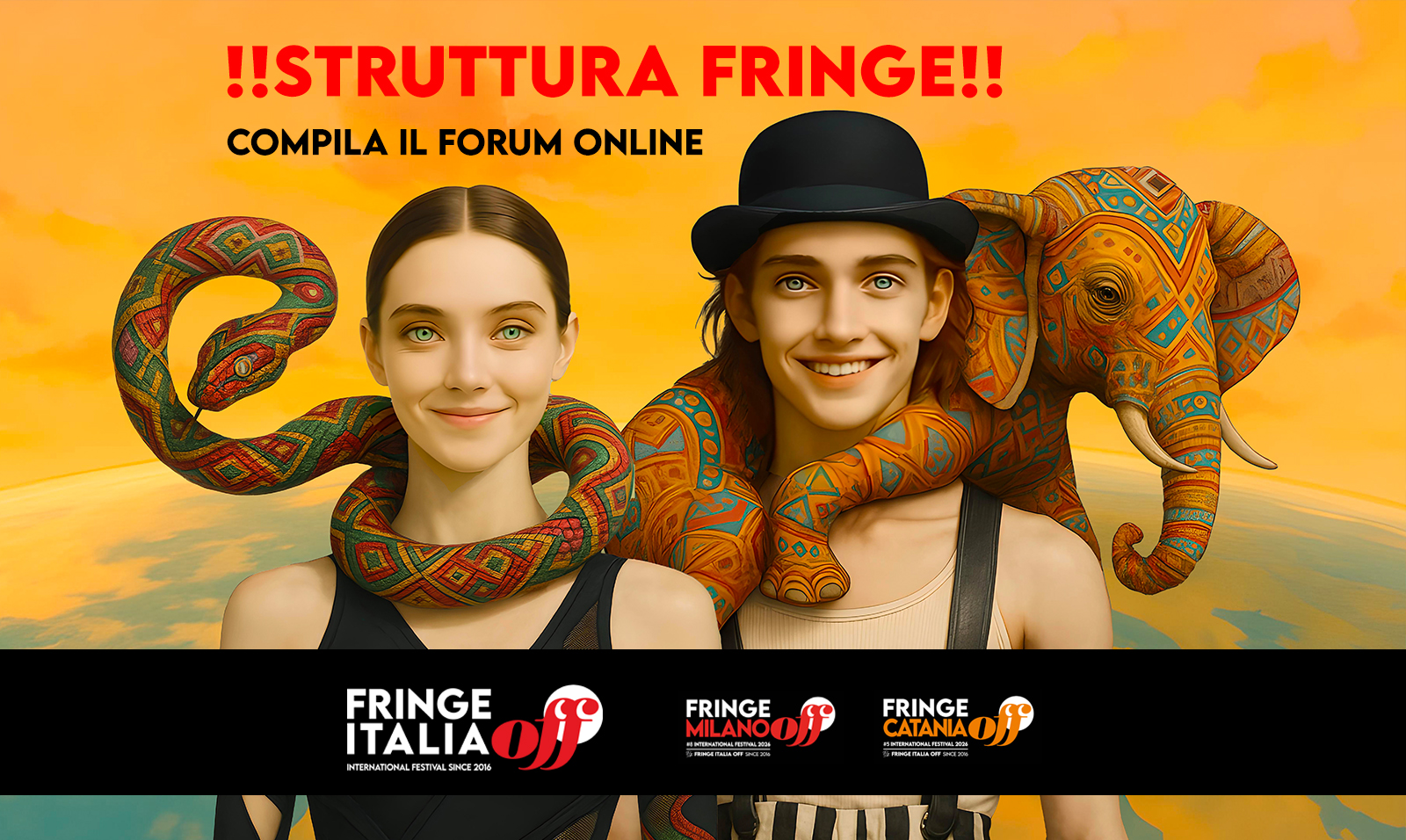 visual news STRUTTURA FRINGE artisti 2026 black